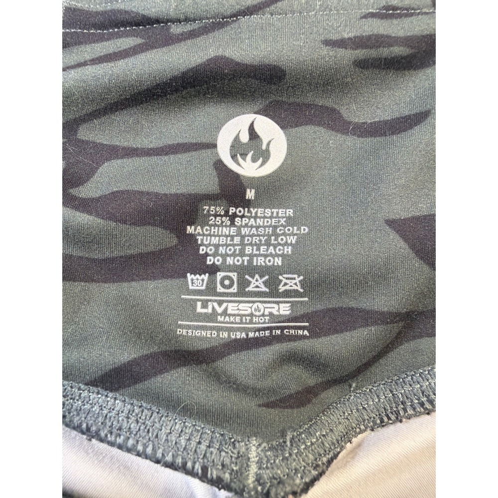 LiveSore Tiger Stripe Camo Scrunch Butt Booty Shorts gray Medium - Picture 6 of 6